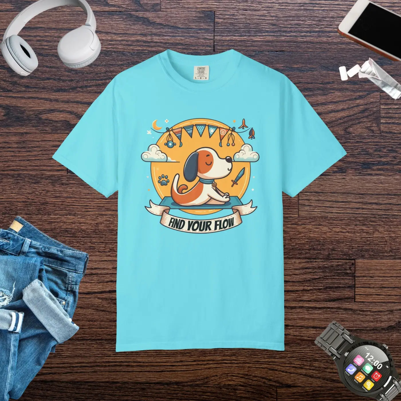 Yoga Dog Lover Tee - Pet Owner Gift for Outdoor Adventures - DipaliZ