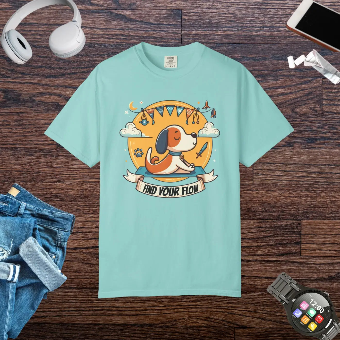 Yoga Dog Lover Tee - Pet Owner Gift for Outdoor Adventures - DipaliZ