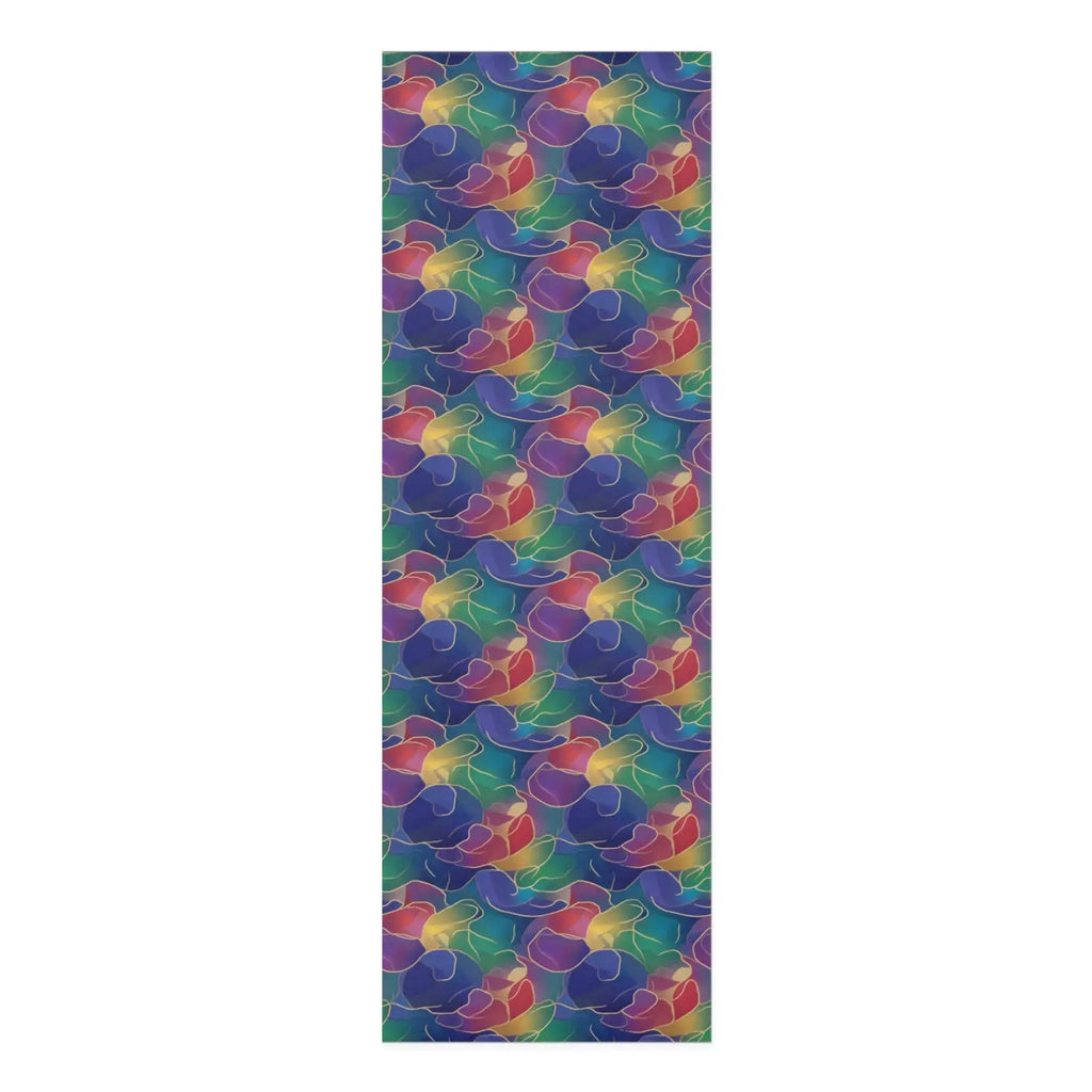 Foam Yoga Mat - Rainbow Wave Floral Design - DipaliZ