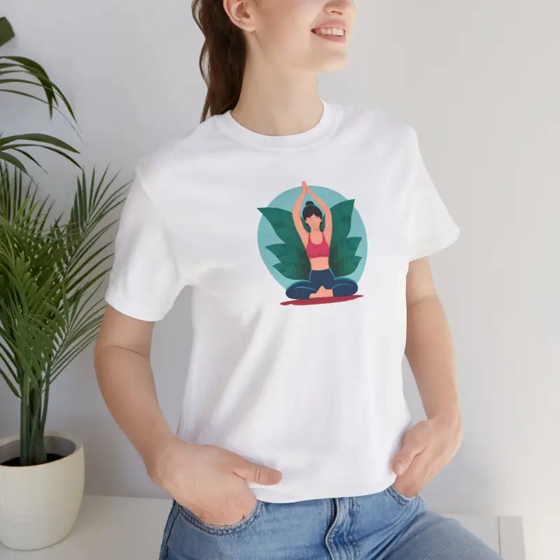 Unisex Jersey Short Sleeve Tee - Yoga Lover Soft Cotton - DipaliZ