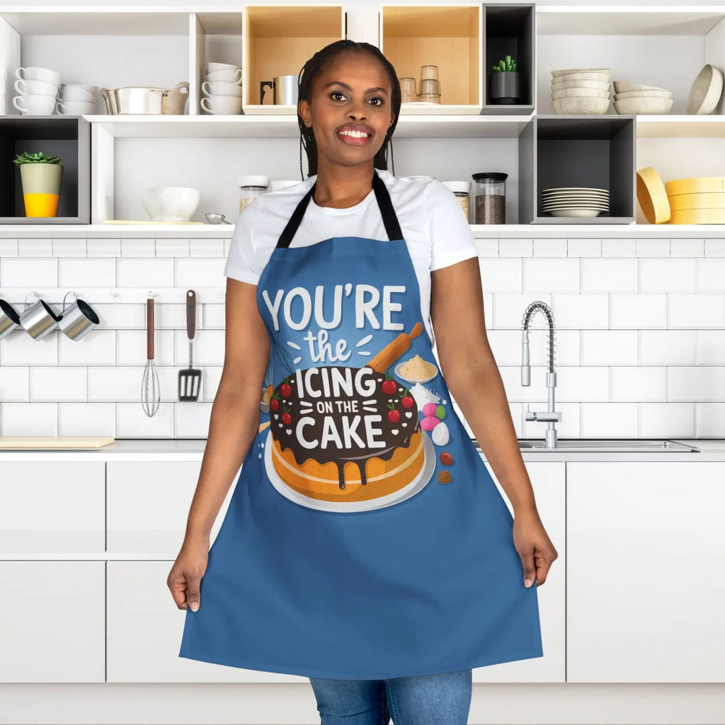 Ultimate Cake Lover's Apron - Blue Icing Design - DipaliZ