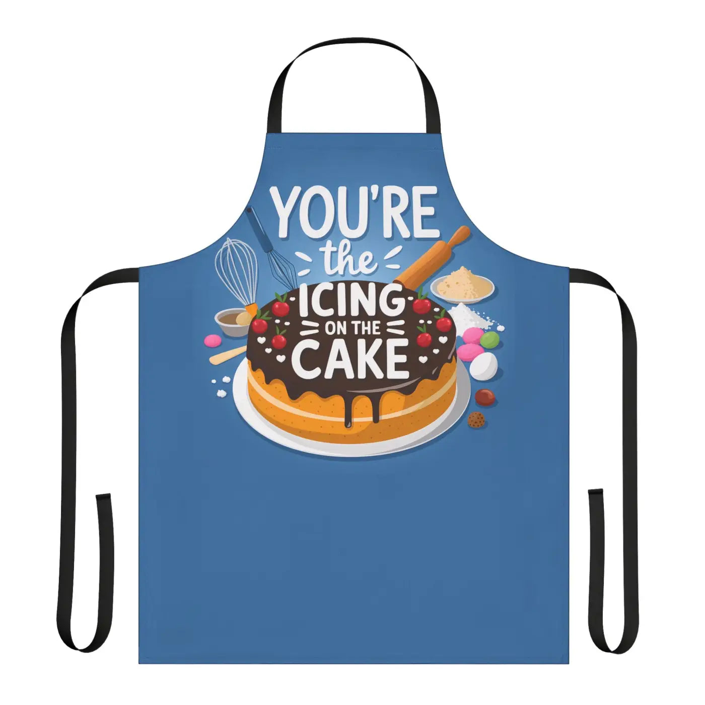 Ultimate Cake Lover's Apron - Blue Icing Design - DipaliZ