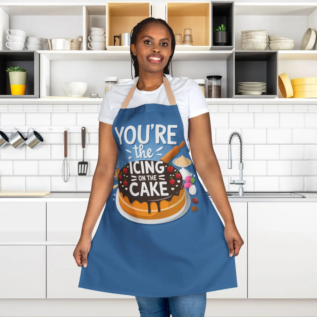 Ultimate Cake Lover's Apron - Blue Icing Design - DipaliZ