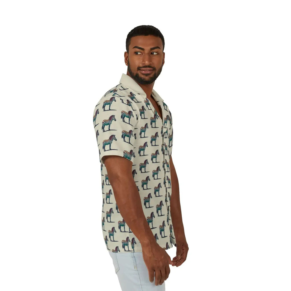 Hawaiian Camp Shirt - Linen Texture Island Vibes - DipaliZ