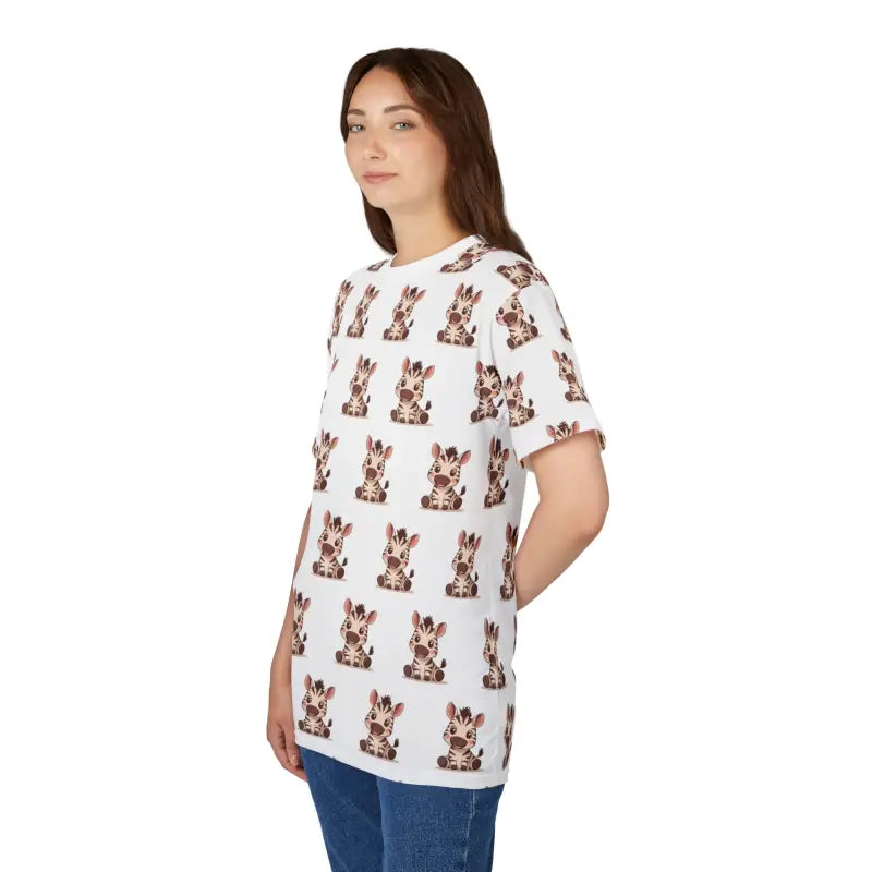 Cool and Stylish Zebra Microfiber-Knit T-Shirt - Unisex - DipaliZ