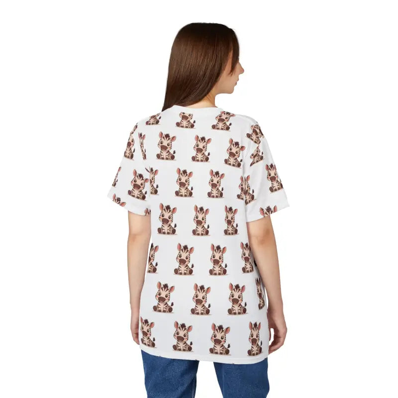 Cool and Stylish Zebra Microfiber-Knit T-Shirt - Unisex - DipaliZ