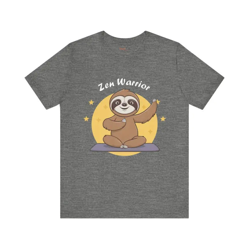 Zen Warrior Sloth Short Sleeve Tee - Yoga Unisex Jersey - DipaliZ