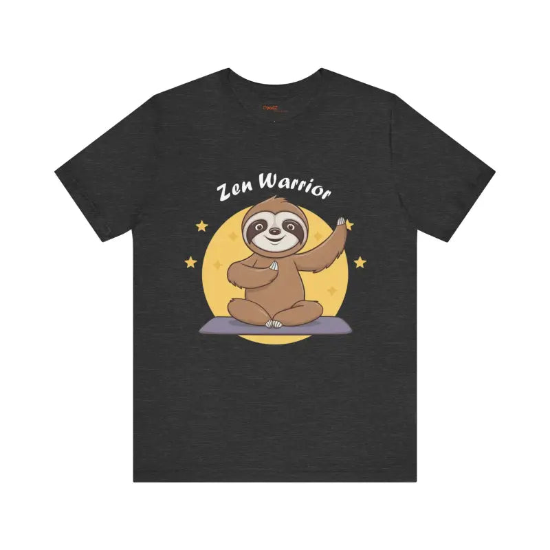 Zen Warrior Sloth Short Sleeve Tee - Yoga Unisex Jersey - DipaliZ