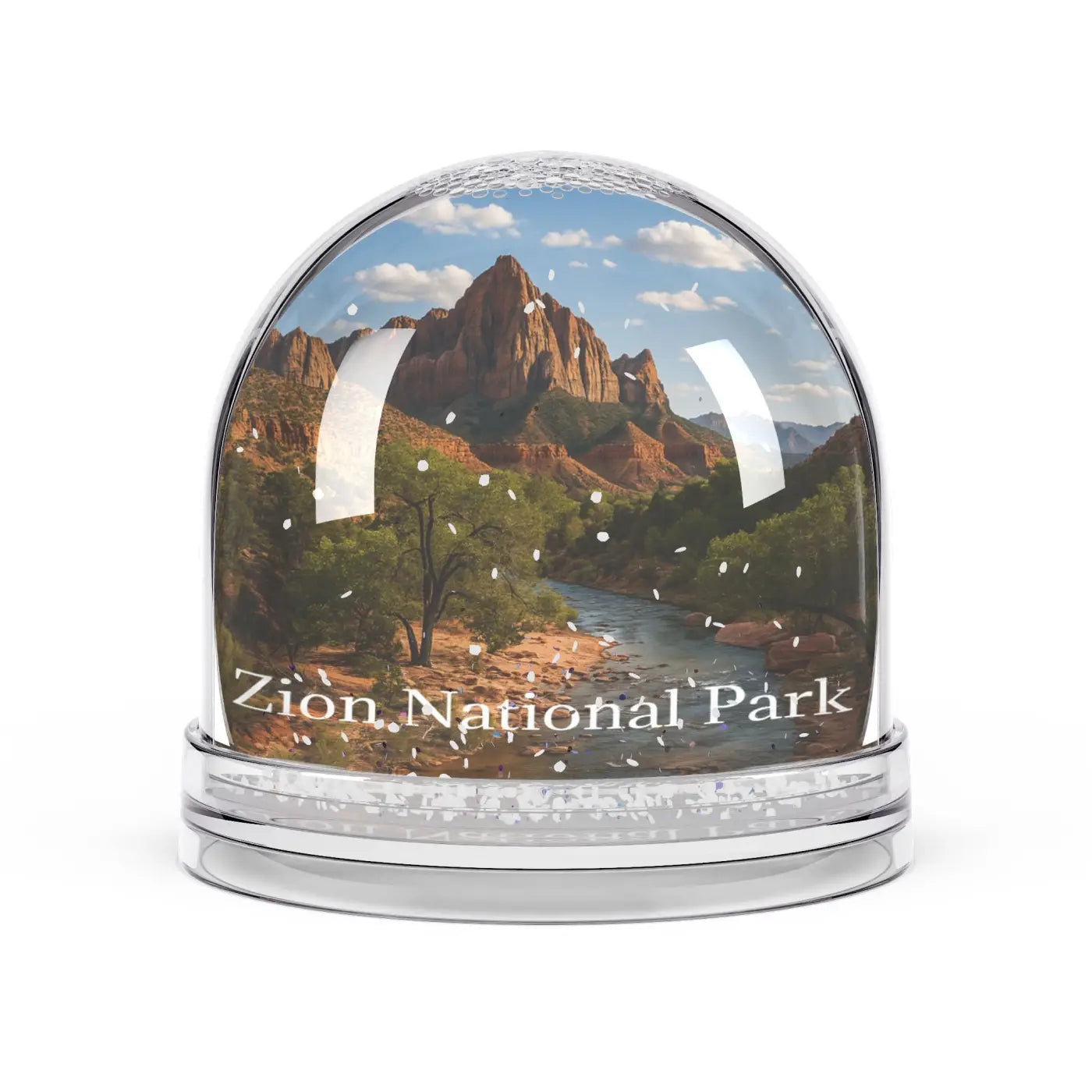 Zion National Park Snow Globe - Serene Vibes Desktop Decor - DipaliZ
