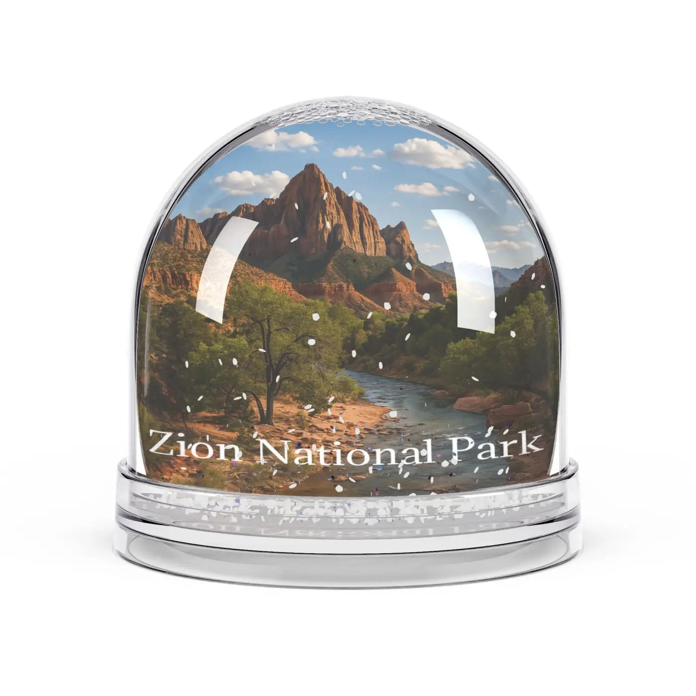 Zion National Park Snow Globe - Serene Vibes Desktop Decor - DipaliZ