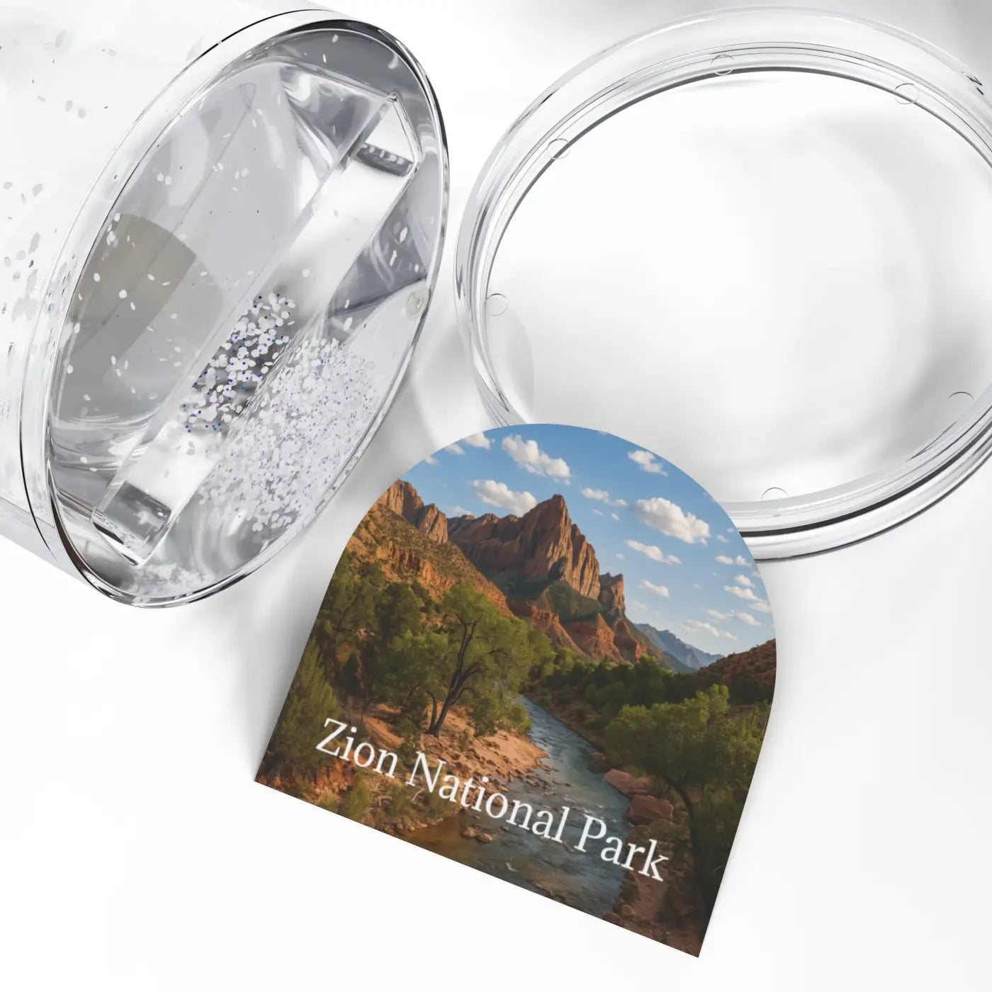 Zion National Park Snow Globe - Serene Vibes Desktop Decor - DipaliZ