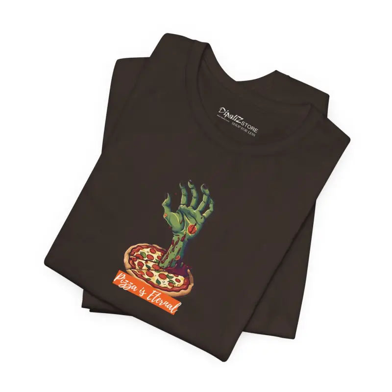 Zombie Hand Coming Pizza Unisex Jersey Short Sleeve Tee - DipaliZ