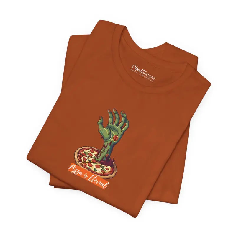 Zombie Hand Coming Pizza Unisex Jersey Short Sleeve Tee - DipaliZ