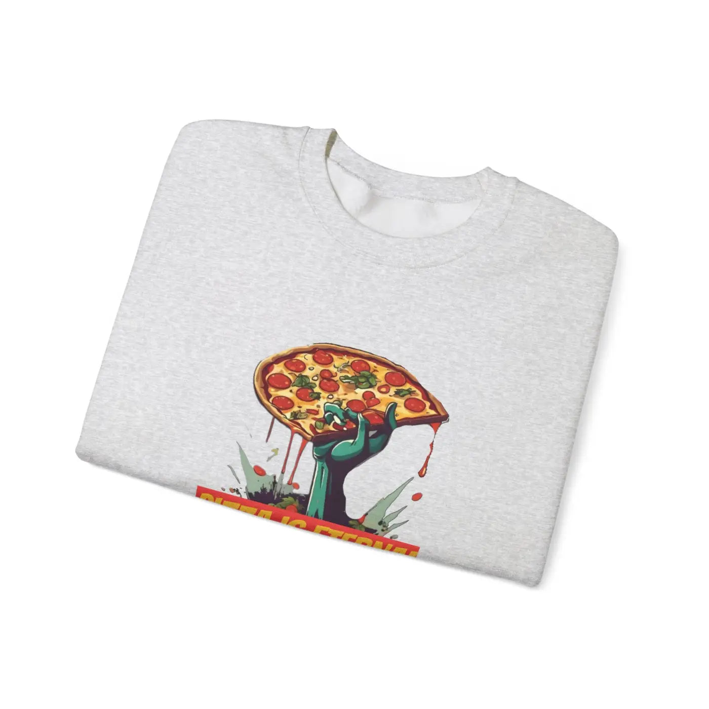 Zombie Pizza Crewneck Sweatshirt - Heavy Blend Comfort - DipaliZ