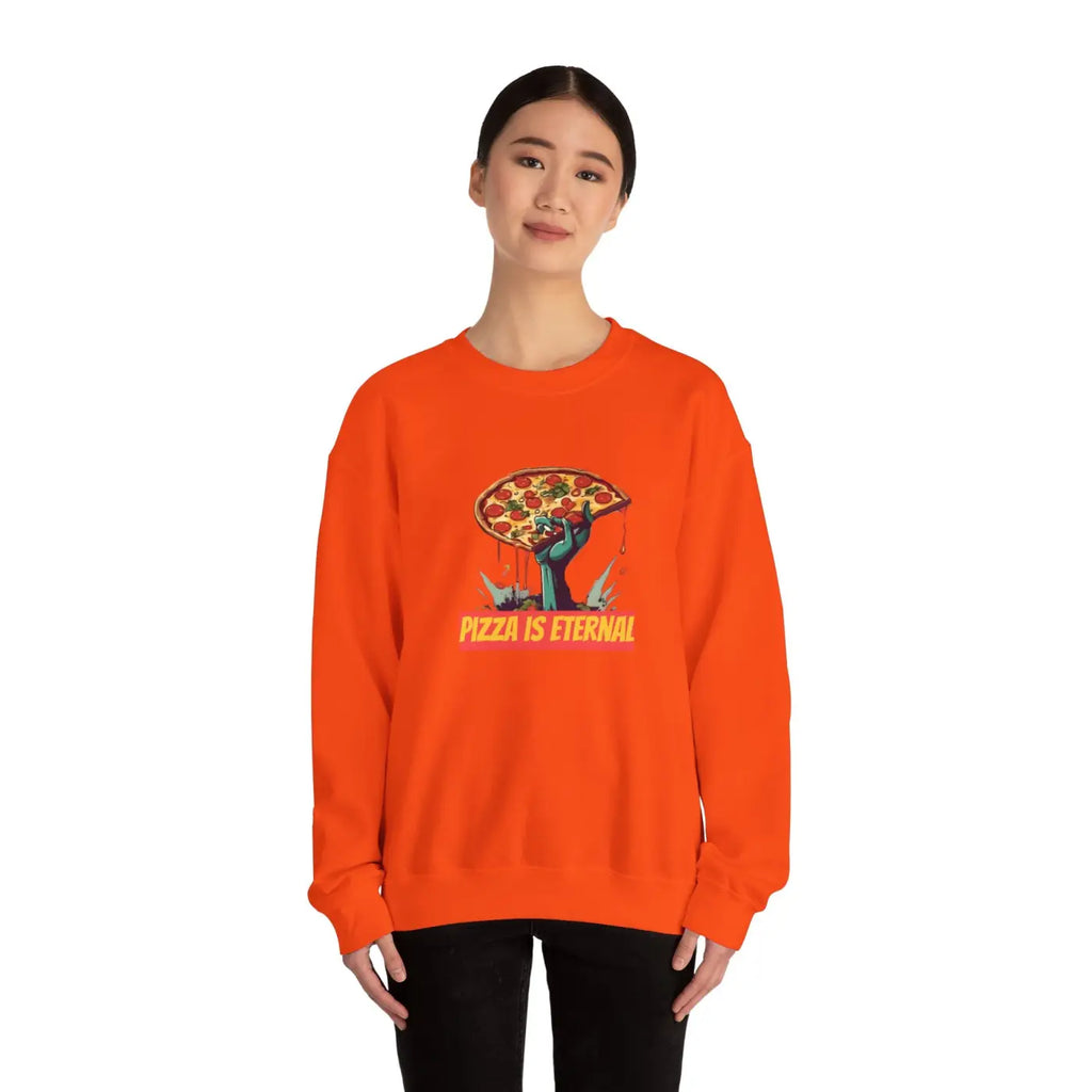 Zombie Pizza Crewneck Sweatshirt - Heavy Blend Comfort - DipaliZ