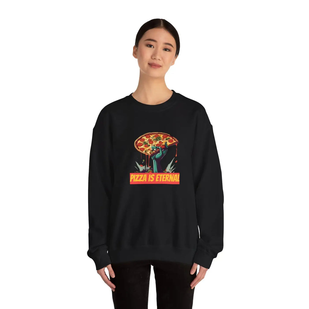 Zombie Pizza Crewneck Sweatshirt - Heavy Blend Comfort - DipaliZ