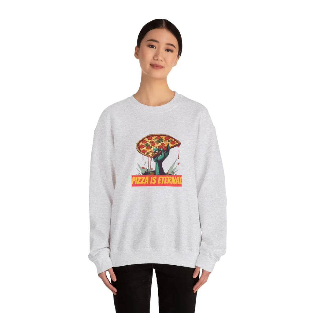 Zombie Pizza Crewneck Sweatshirt - Heavy Blend Comfort - DipaliZ