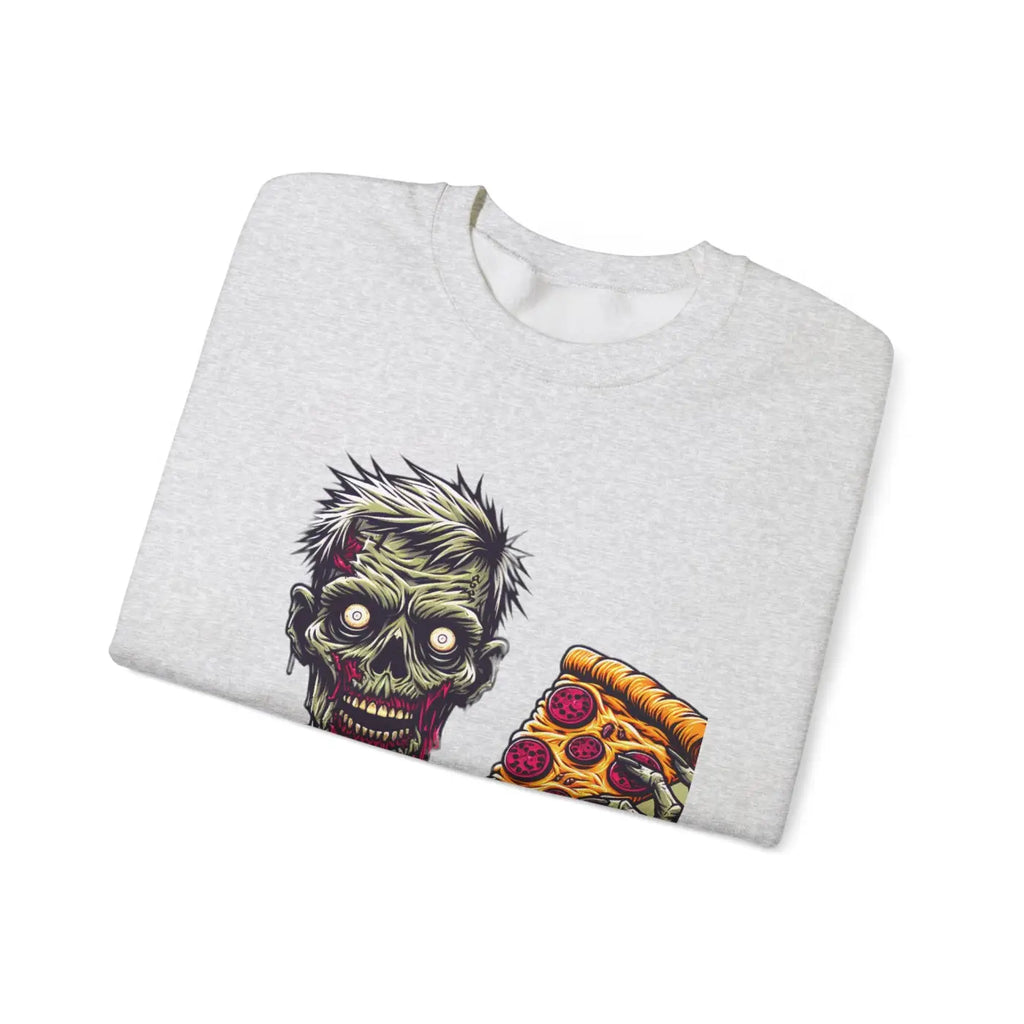 Zombie Pizza Unisex Heavy Blend Crewneck Sweatshirt - DipaliZ
