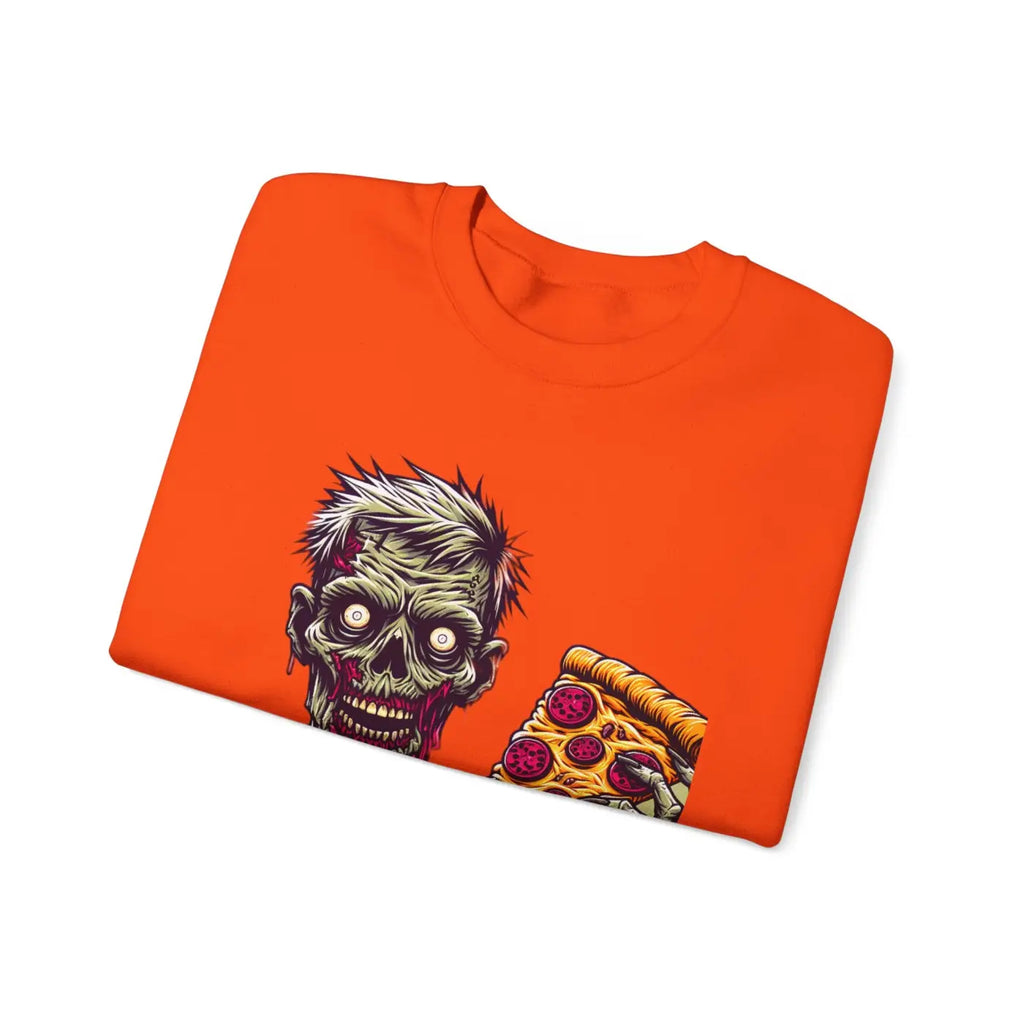 Zombie Pizza Unisex Heavy Blend Crewneck Sweatshirt - DipaliZ