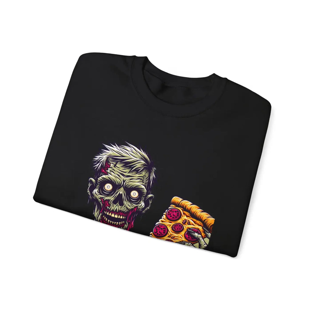 Zombie Pizza Unisex Heavy Blend Crewneck Sweatshirt - DipaliZ